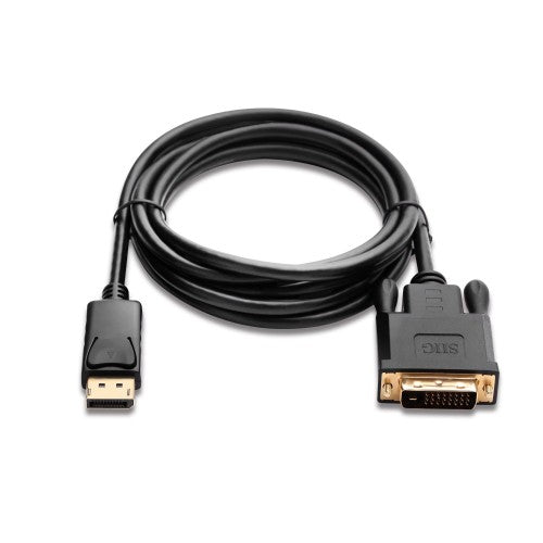 Siig CB-DP1V12-S1 video cable adapter 70.9" (1.8 m) DisplayPort DVI-D Black