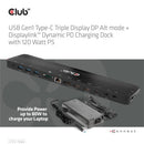 CLUB3D CSV-1566 laptop dock/port replicator Docking USB 3.2 Gen 1 (3.1 Gen 1) Type-C Black