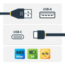 StarTech.com R2ACC-1M-USB-CABLE USB cable USB 2.0 39.4" (1 m) USB A USB C Black