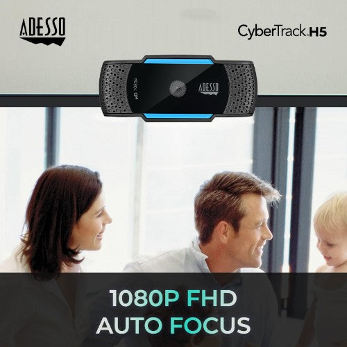 Adesso CyberTrack H5-TAA webcam 2 MP 1920 x 1080 pixels USB 2.0 Black