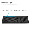 Siig JK-WR0T12-S1 keyboard Mouse included Home RF Wireless QWERTY Black