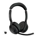 Jabra Evolve2 55 Headset Wired & Wireless Head-band Office/Call center Bluetooth Charging stand Black