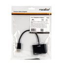 Rocstor Y10A295-B1 video cable adapter DisplayPort HDMI + VGA (D-Sub) Black