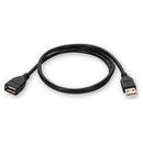 AddOn Networks USBEXTAA3MF USB cable USB 2.0 35.8" (0.91 m) USB A Black