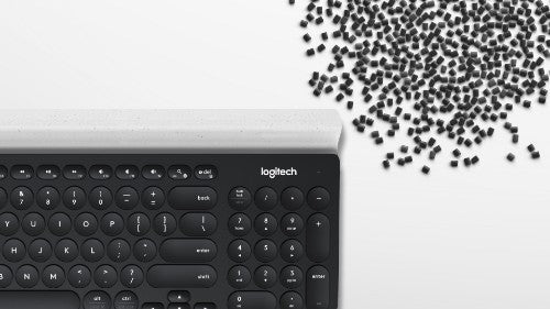 Logitech 920-008025 keyboard RF Wireless + Bluetooth English Gray, White, Dark Gray