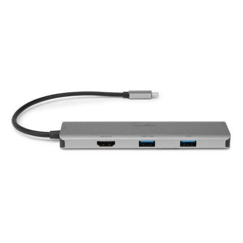 Rocstor Y10A338-S1 interface hub USB Type-C 10000 Mbit/s Black, Silver