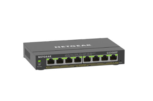 NETGEAR GS308EP Managed L2/L3 Gigabit Ethernet (10/100/1000) Power over Ethernet (PoE) Black