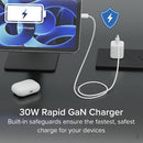 Plugable Technologies PS-30C1W mobile device charger Universal White AC Fast charging Indoor