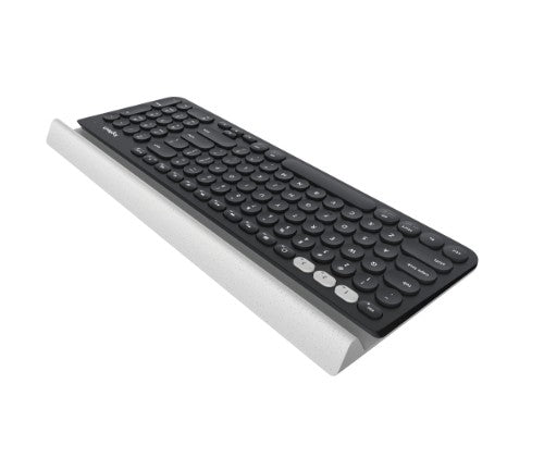 Logitech 920-008025 keyboard RF Wireless + Bluetooth English Gray, White, Dark Gray