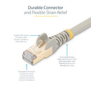 StarTech.com C6ASPAT1GR networking cable Gray 11.8" (0.3 m) Cat6a U/FTP (STP)