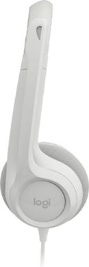 Logitech 981-001285 headphones/headset Wired Head-band Office/Call center USB Type-A White