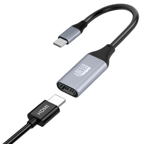 Adesso AUH-5010 video cable adapter 5" (0.127 m) USB Type-C HDMI Aluminum