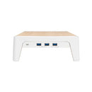 Eaton MR229USB monitor mount / stand White, Wood Desk