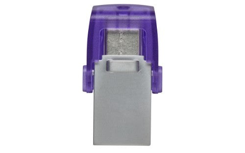 Kingston Technology DataTraveler microDuo 3C USB flash drive 256 GB USB Type-A / USB Type-C 3.2 Gen 1 (3.1 Gen 1) Stainless steel, Purple