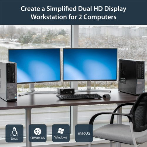 StarTech.com SV231DPDDUA KVM switch Black