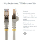 StarTech.com C6ASPAT15GR networking cable Gray 181.1" (4.6 m) Cat6a