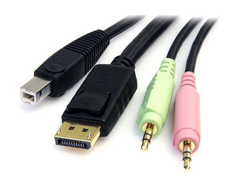 StarTech.com DP4N1USB6 KVM cable Black 72" (1.83 m)