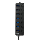Adesso AUH-3070P interface hub USB 3.2 Gen 1 (3.1 Gen 1) Type-A 5000 Mbit/s Black