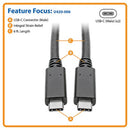 Tripp Lite U420-006 USB cable USB 3.2 Gen 1 (3.1 Gen 1) 70.9" (1.8 m) USB C Black