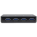 StarTech.com ST53004U1C interface hub USB 3.2 Gen 1 (3.1 Gen 1) Type-B 5000 Mbit/s Black
