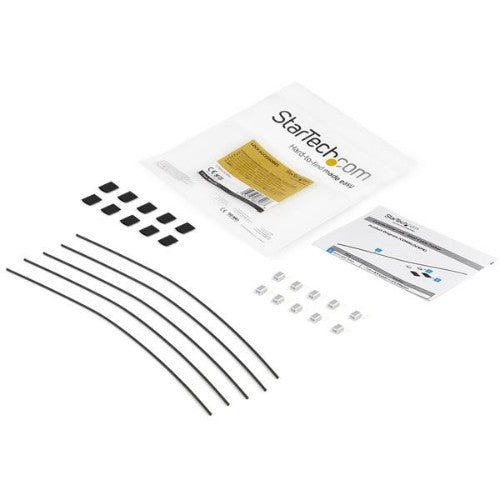 StarTech.com CONNLOCKPK5 cable organizer Floor Cable tether Silver 5 pc(s)