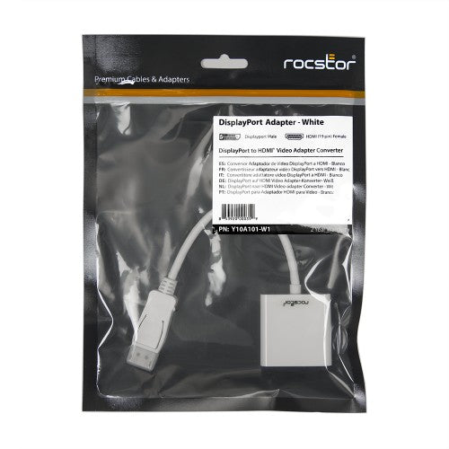 Rocstor DisplayPort/HDMI White