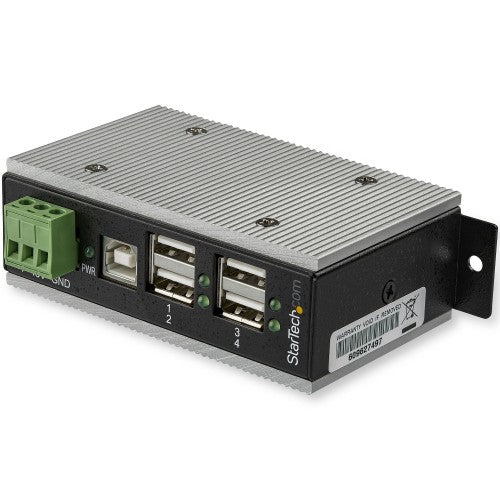 StarTech.com HB20A4AME interface hub USB 2.0 Type-B 480 Mbit/s Black