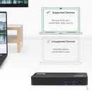 Plugable Technologies UD-3900PDZ laptop dock/port replicator Docking USB 3.2 Gen 1 (3.1 Gen 1) Type-C Black