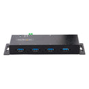 StarTech.com 5G4AINDNP-USB-A-HUB interface hub USB 3.2 Gen 1 (3.1 Gen 1) Type-B 5000 Mbit/s Black