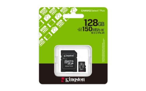 Kingston Technology Canvas Select Plus Gen3 128 GB MicroSDXC UHS-I Class 10