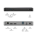 ALOGIC DUPRMX2-WW laptop dock/port replicator Wired USB 3.2 Gen 1 (3.1 Gen 1) Type-C Gray, Black