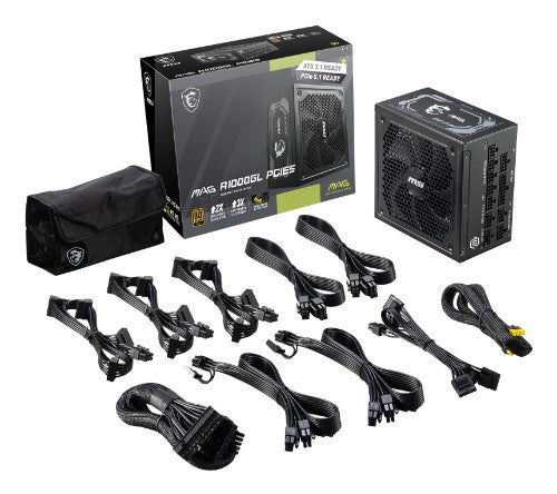 MSI MAG A1000GL PCIE5 power supply unit 1000 W 24-pin ATX ATX Black