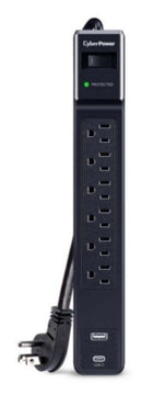 CyberPower CSP604UC surge protector Black 6 AC outlet(s) 125 V 48" (1.22 m)