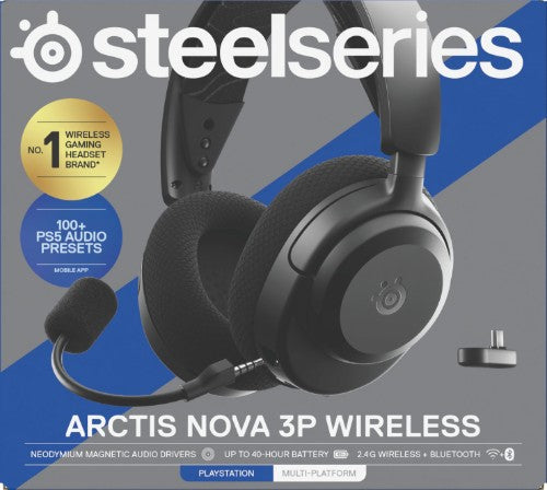 Steelseries Arctis Nova 3P Headset Wireless Head-band Music/Everyday Bluetooth Black