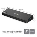 StarTech.com USB3DOCKHDPC laptop dock/port replicator Wired USB 3.2 Gen 1 (3.1 Gen 1) Type-B Black