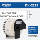 Brother DK-2223 printer label Black, White Self-adhesive printer label