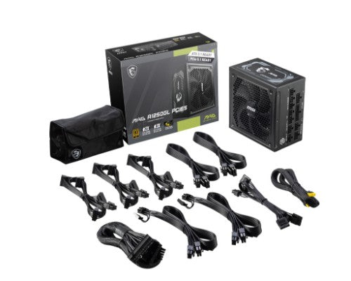 MSI MAG A1250GL PCIE5 power supply unit 1250 W 24-pin ATX ATX Black