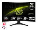 MSI MAG 325CQF computer monitor 31.5" 2560 x 1440 pixels Wide Quad HD Black