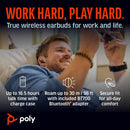 Poly Voyager Free 60+ UC Carbon Black Earbuds +BT700 USB-C Adapter +Touchscreen Charge Case