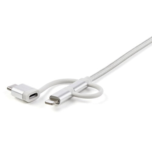 StarTech.com LTCUB1MGR USB cable USB 2.0 39.4" (1 m) USB A Micro-USB B Silver