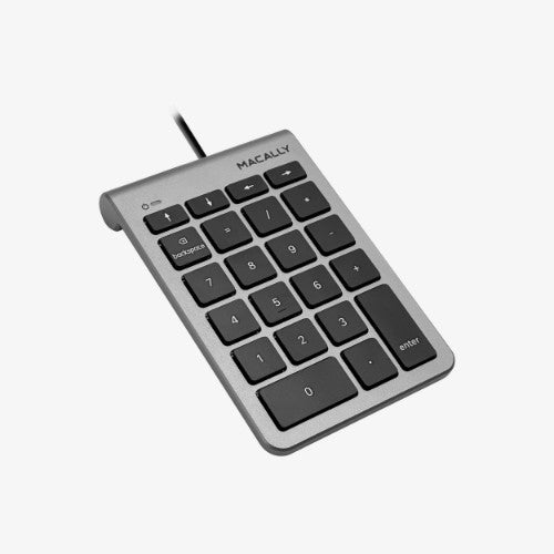 Macally UCNUMKEY22SG numeric keypad Laptop/PC USB Black, Gray