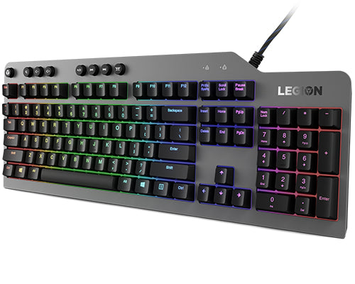 Lenovo Legion K500 keyboard Gaming USB QWERTY US English Black, Gray