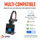 HP Poly Savi 8410 Office Monaural Microsoft Teams Certified DECT 1920-1930 MHz Headset