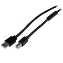 StarTech.com USB2HAB65AC USB cable USB 2.0 787.4" (20 m) USB A USB B Black