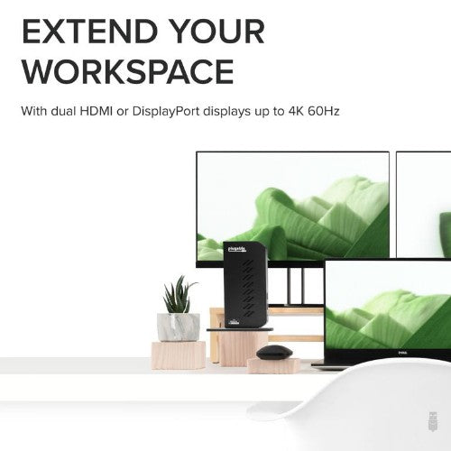 Plugable Technologies UD-6950Z laptop dock/port replicator Docking USB 3.2 Gen 1 (3.1 Gen 1) Type-C Black