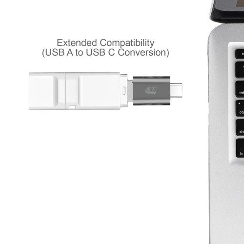 Adesso ADP-300-04 cable gender changer USB-C USB-A Gray