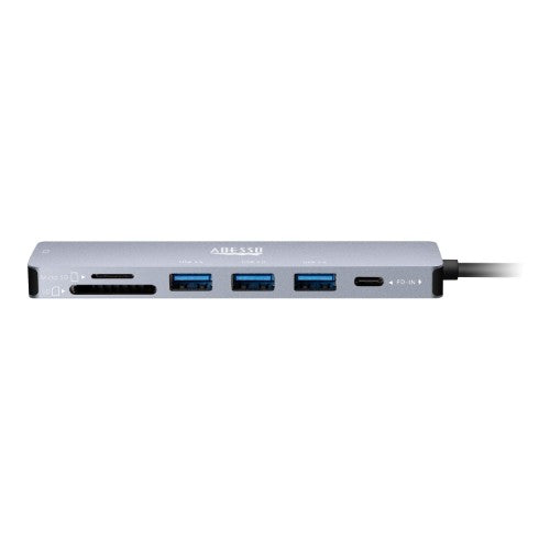 Adesso AUH-4025 laptop dock/port replicator Wired USB 3.2 Gen 2 (3.1 Gen 2) Type-C Aluminum