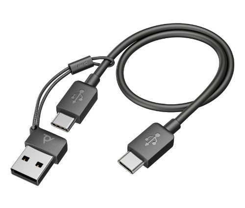 Poly Voyager Focus 2 USB-C-C Headset +USB-C/A Adapter