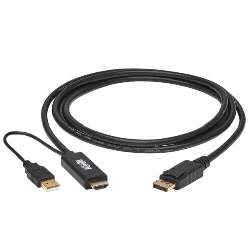 Tripp Lite P567-02M video cable adapter 78.7" (2 m) HDMI + USB DisplayPort Black