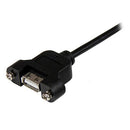 StarTech.com USBPNLAFAM3 USB cable USB 2.0 35.4" (0.9 m) USB A Black